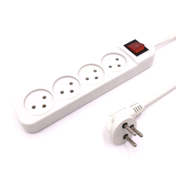 Multi-Socket 4-Outlet With On/Off Switch