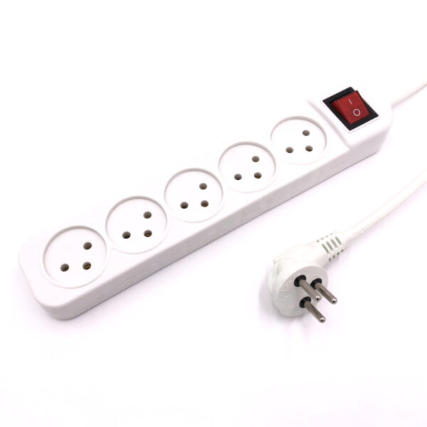 Multi-Socket 5-Outlet With On/Off Switch